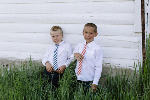 Scarlet Stripe Boys Tie