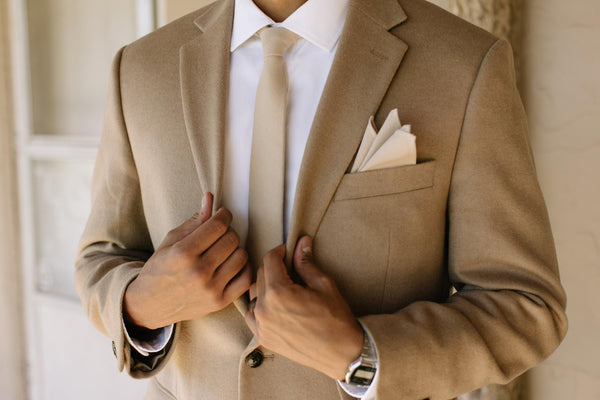 Champagne Pocket Square Pocket Square 30cm x 30cm