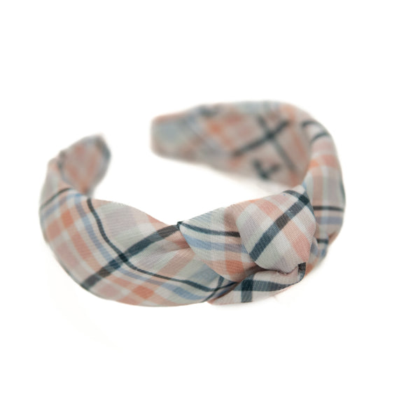 Larry Plaid Knotted Headband