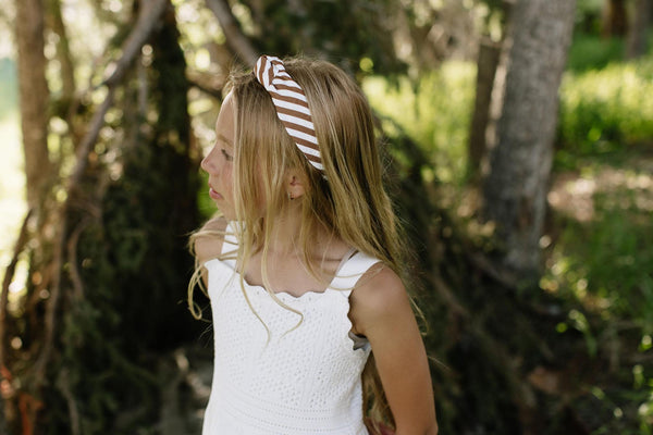 Russet Stripe Women's Knotted Headband