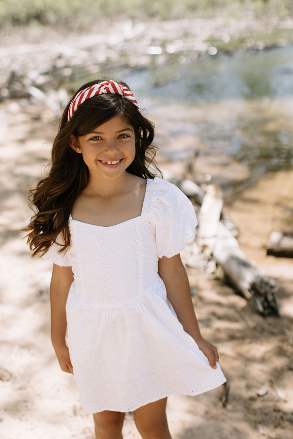 Scarlet Stripe Women's Knotted Headband