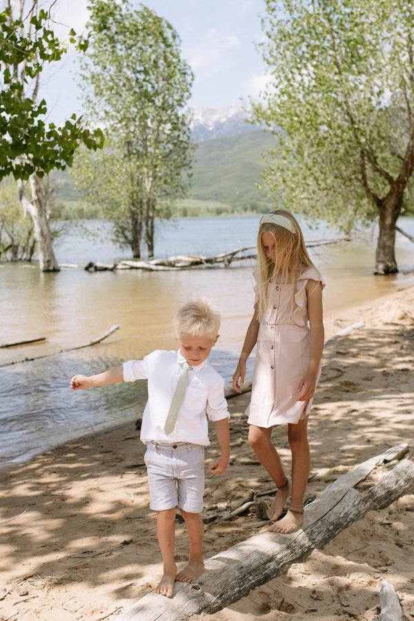Sea Foam Boys Tie