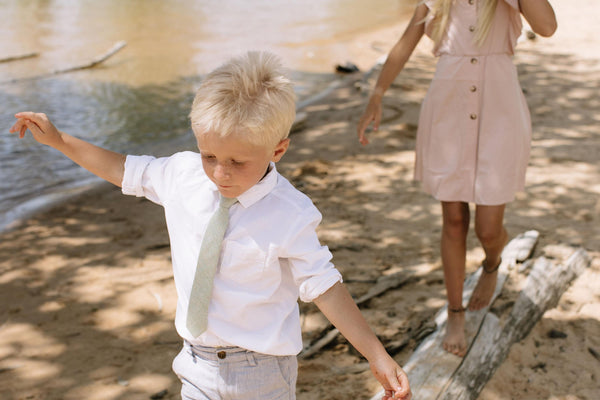 Sea Foam Boys Tie