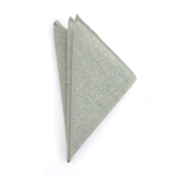 Sea Foam Green Linen Pocket Square