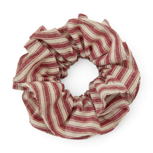 Cardinal Stripe - Hair Scrunchie