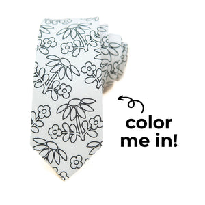 Boon Ties Flower Garden Coloring Tie