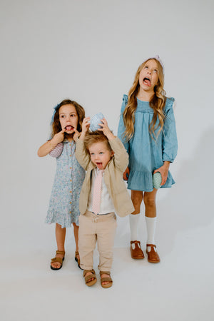 Peony Stripe Boys Tie