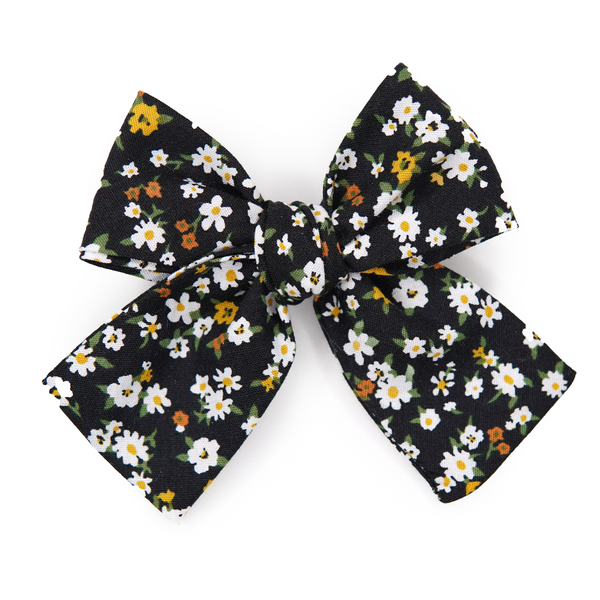 Midnight Floral - Hair Bow for Girls - Small