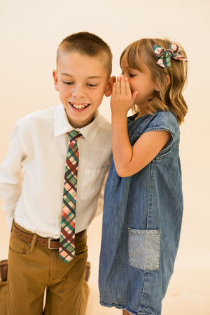 Mulberry Plaid - Youth Tie