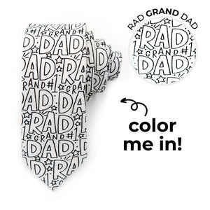 Boon Ties Rad GRAND Dad Coloring Tie *markers sold separately