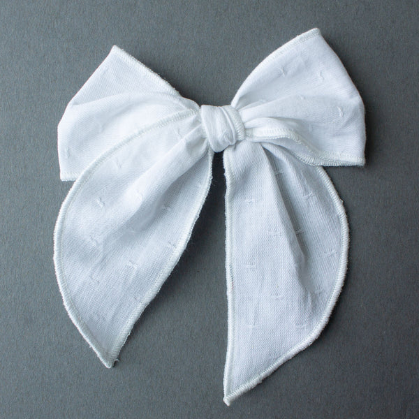 Simply White Darling Hair Bow for Girls