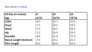 Teens' Ultimate White Dress Shirt - Normal Cuffs (size 14 pre-order, estimated shipping date end of Feb 2026)