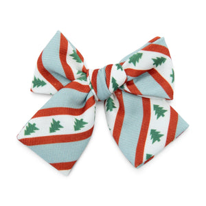 Tree Farm Stripe - Petite Hair Bow