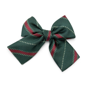 Yuletide Stripe - Petite Hair Bow