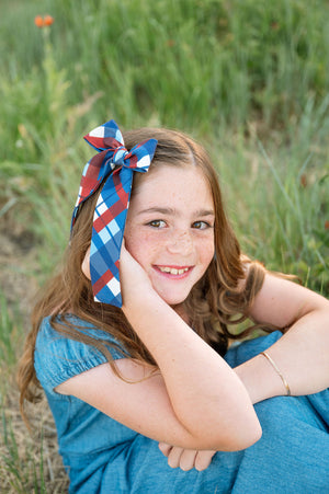 Americana Plaid - Knotted Headband