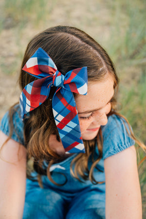 Americana Plaid - Knotted Headband