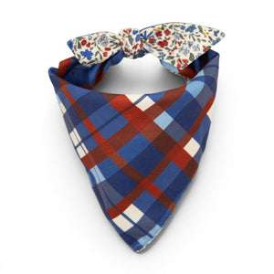 Liberty Floral & Americana Plaid 2-in 1 - Dog Bandana