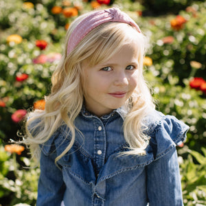 Berry Knotted Headband Headband 1.5” Thick