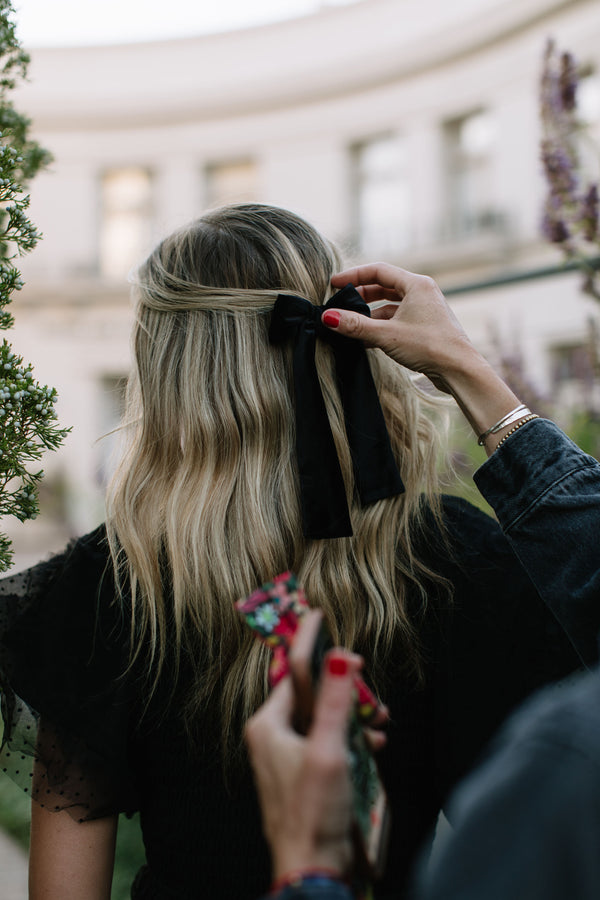 Black Velvet Lady Hair Bow