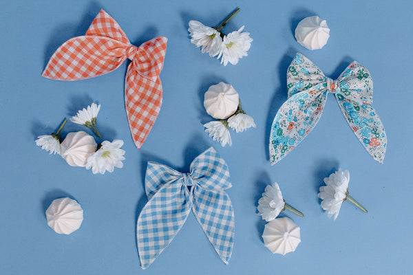 Carrot Plaid Darling Hair Bow for Girls