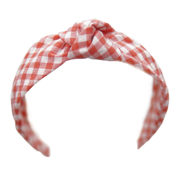 Carrot Plaid - Women's Knotted Headband