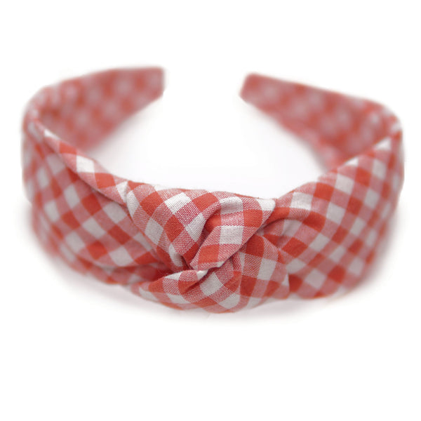 Carrot Plaid - Women's Knotted Headband