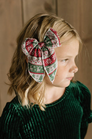 Christmas Sweater - Darling Hair Bow Darling Hair Bow 4"x5"