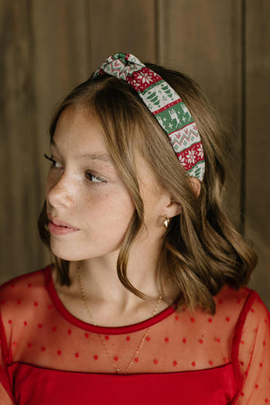 Christmas Sweater - Knotted Headband Headband 1.5" Thick