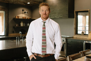 Christmas Sweater - Men's Tie Mens Modern - 2.5" wide x 58" long