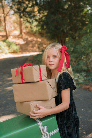 Boon Ties Crimson - Lady Hair Bow