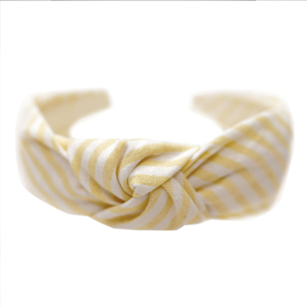 Daffodil Stripe - Women's Knotted Headband