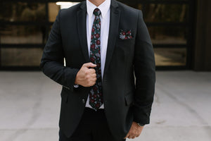 Dashing Floral Mens Tie Mens Modern - 2.5" wide x 58" long