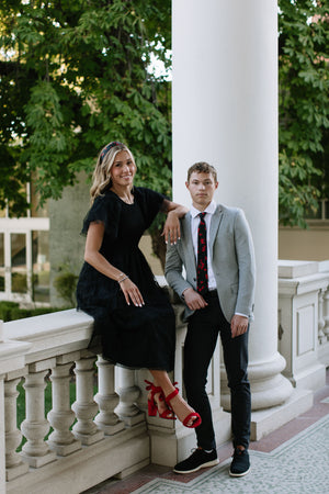 Red Hot Floral Mens Tie