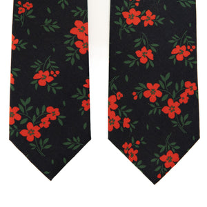 Red Hot Floral Mens Tie