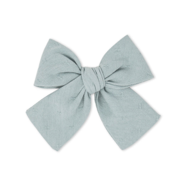 Dusty Blue Hair Bow for Girls - Small
