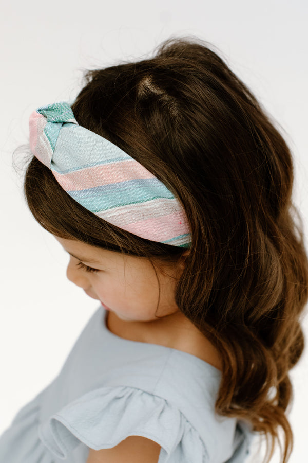 Easter Basket Stripe - Women's Knotted Headband