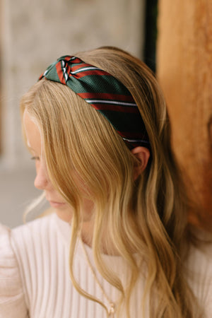 Ebenezer Stripe - Knotted Headband Headband 1.5" Thick