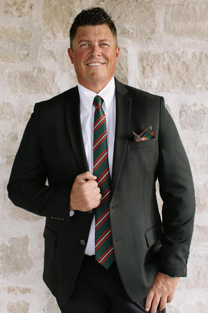 Ebenezer Stripe - Men's Tie Mens Modern - 2.5" wide x 58" long