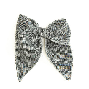 Ebony Tweed Darling Hair Bow