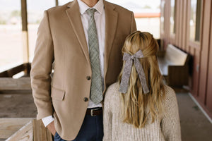 Ebony Tweed Lady Hair Bow Lady Hair Bow 4"x7.5"