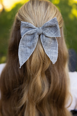 Ebony Tweed - Darling Hair Bow