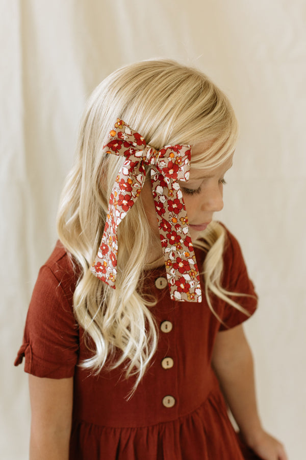 Fall Floral Lady Hair Bow