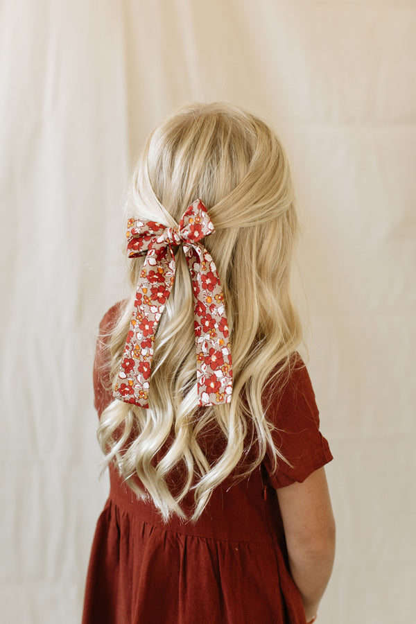 Fall Floral Lady Hair Bow