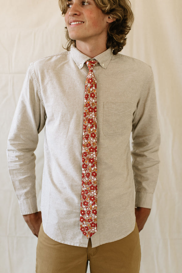 Fall Floral Men's Tie