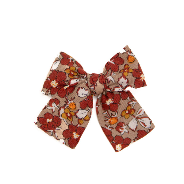 Fall Floral Petite Hair Bow