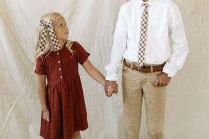 Fawn Gingham Men's Tie