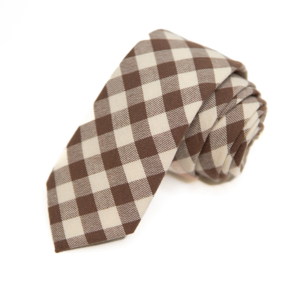 Fawn Gingham Men's Tie