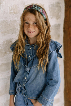 Foyer Floral Knotted Headband Headband 1.5" Thick