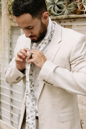 French Floral Men's Tie