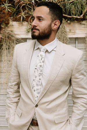 French Floral Men's Tie